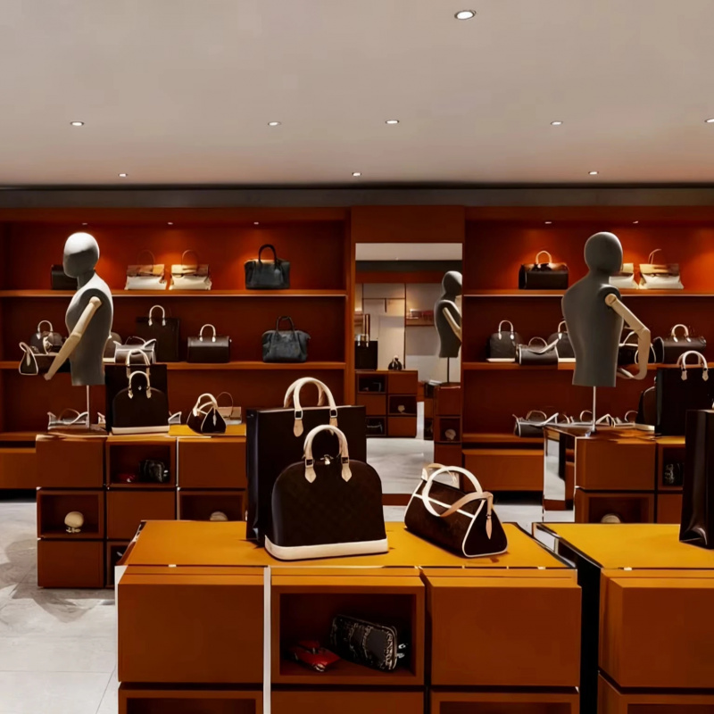 Luxury Bags Leather - Perlengkapan Toko Tas Mewah, Desain Interior