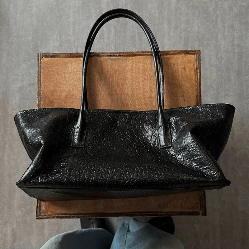 Luxury Bags Tote - Tas Tangan Bermotif Buaya Retro, Tas