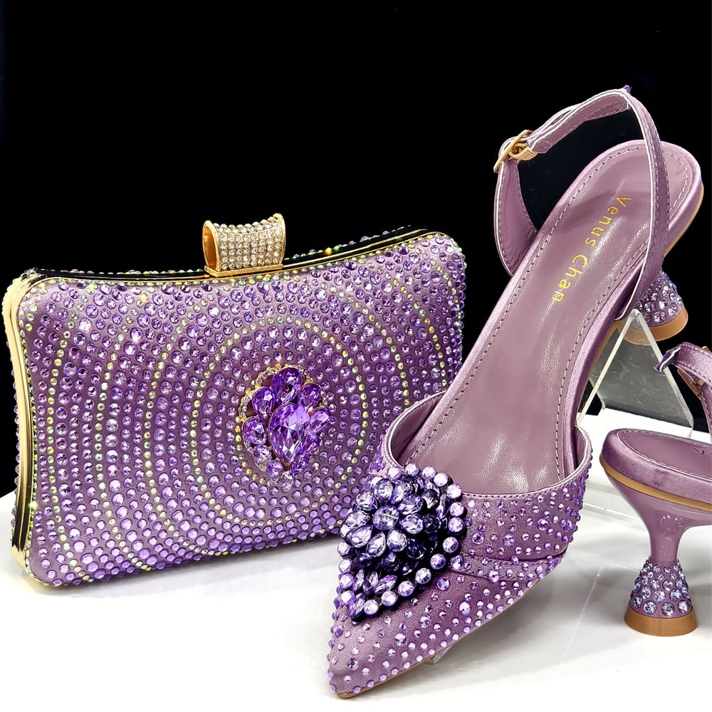 Luxury Bags Leather - Venus Chan 2025 Set Sepatu &